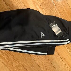NWT Adidas Black Pants with irredentist stripes medium